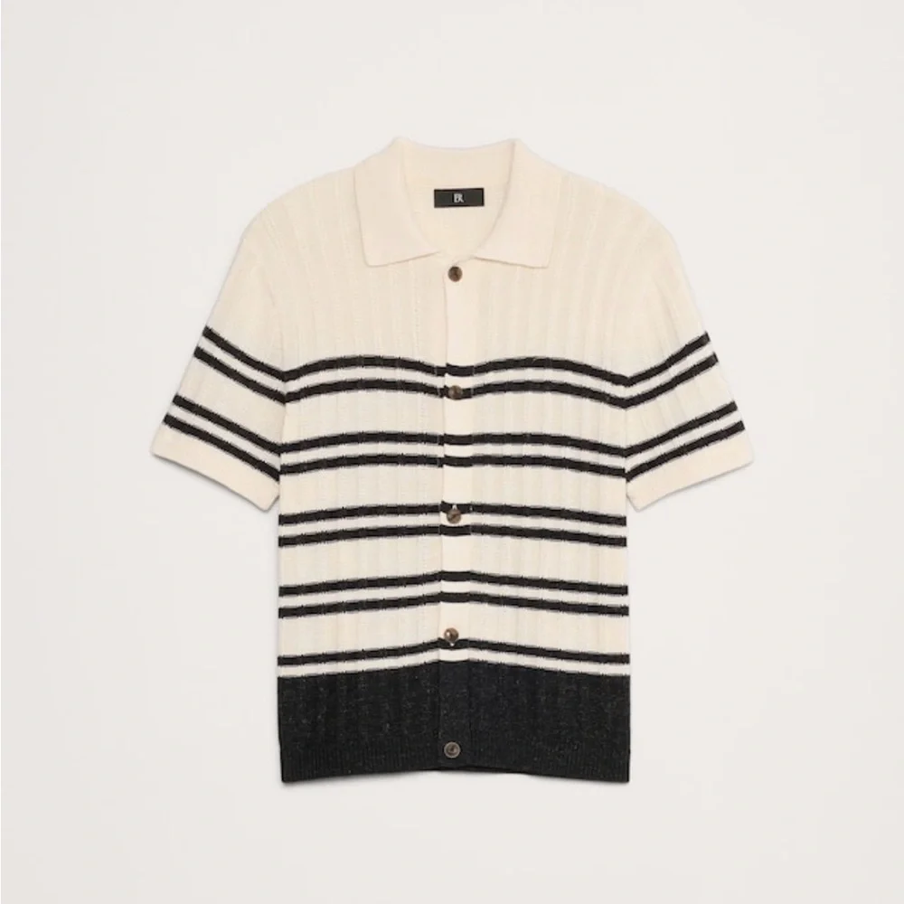 NWT Banana Republic Cotton Linen Resort Polo Sweater Sz Large (#671585)